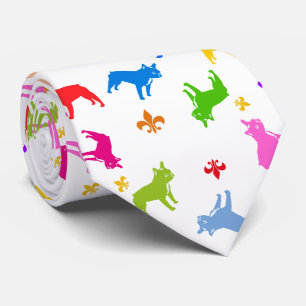 Franse Bulldog zulkleurig Stropdas