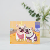 Franse Bulldogs Briefkaart (Staand voorkant)