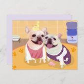 Franse Bulldogs Briefkaart (Voorkant / Achterkant)