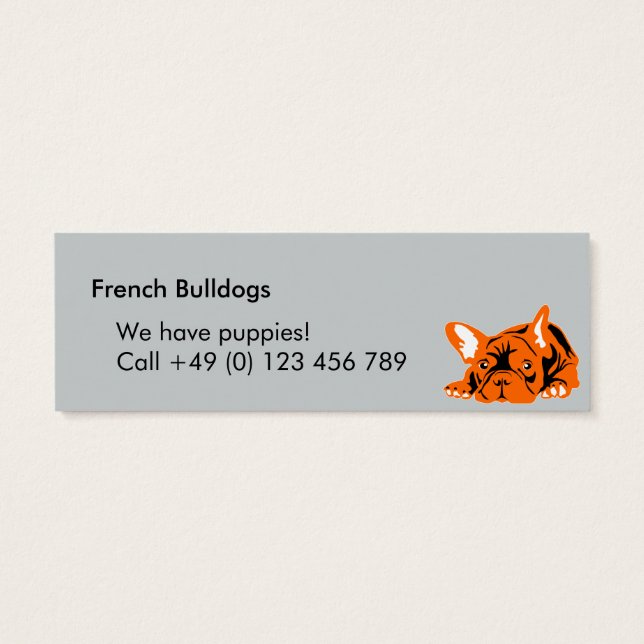Franse Bulldogs Mini Visitekaartjes (Achterkant)