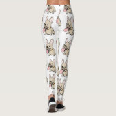 Franse Bulldogs Pattern Funny Frenchie Hondenliefh Leggings (Achterkant)