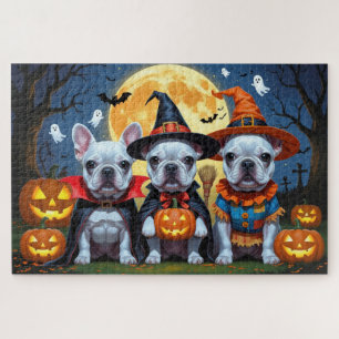 Franse Bulldogs Pompoen Halloween Grappig Legpuzzel
