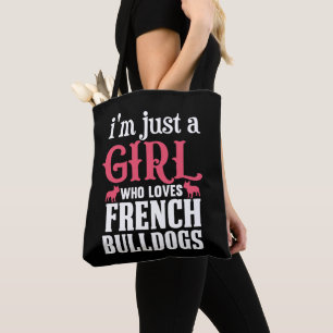 Franse Bulldogs Quote Draagtas