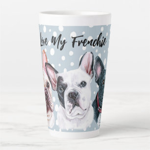 Franse Bulldogs waterverf Latte Mok