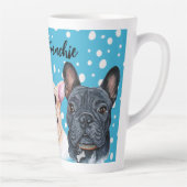 Franse Bulldogs Waterverf Latte Mok (Rechts)