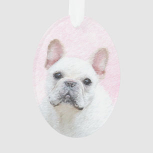 Franse bulledog (crème/wit) schilderen - hondenku ornament