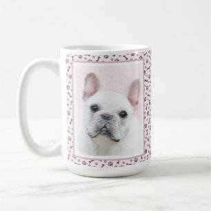 Franse bulledog (crème/wit) schilderen - hondenkun koffiemok