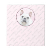 Franse bulledog (crème/wit) schilderen - hondenkun notitieblok (Voorkant)