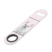 Franse bulledog (crème/wit) schilderen - hondenkun speed flessenopener (Achterkant Gekanteld)