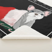 Franse bulledog-puppy op het Pet Sherpa Blanket va Sherpa Deken (3/4)