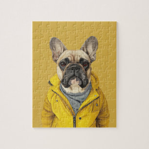 Franse bulledog puzzle legpuzzel