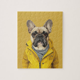 Franse bulledog puzzle legpuzzel