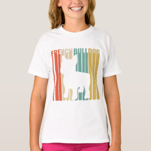 Franse bulledog Retro 1970s cadeau voor Hondenlief T-shirt