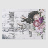 Franse Bunnies Floral Tissuepapier (Voorkant)