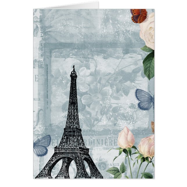  Franse Butterflies en Rozen (Voorkant)