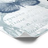  Franse Butterflies en Rozen Poster (Hoek)