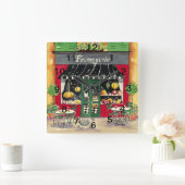 Franse cafe acrylwand vierkante klok (Huis)