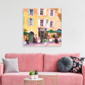 Franse Cafe Canvas Afdruk (Insitu (Woonkamer))