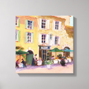 Franse Cafe Canvas Afdruk
