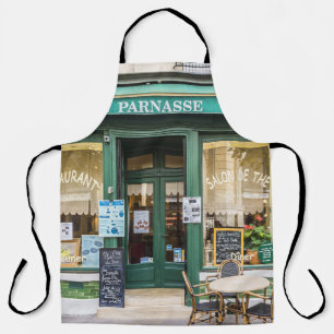 Franse cafés: Versailles gezellige scene. Schort