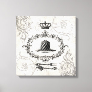 Franse Cake Cake Cake Stretch Canvas Afdruk