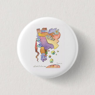 Franse Carneval in het zuiden van Frankrijk Ronde Button 3,2 Cm