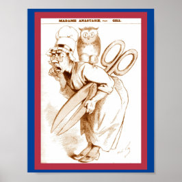  Franse censuur 1874 Cartoon Copy Poster