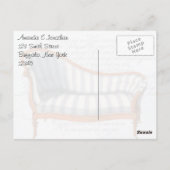  Franse Chaises Lounges Custom Bedankt Briefkaart (Achterkant)