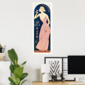  Franse champagne en verticale banner Poster (Thuiskantoor)