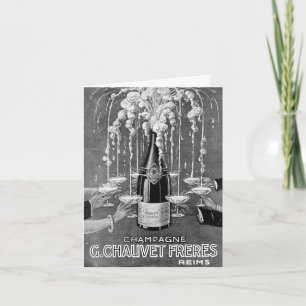 Franse champagne-felicitaties Kaart