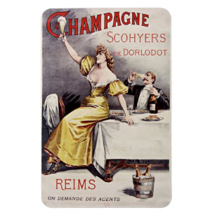 -Franse Champagne Magnet Magneet
