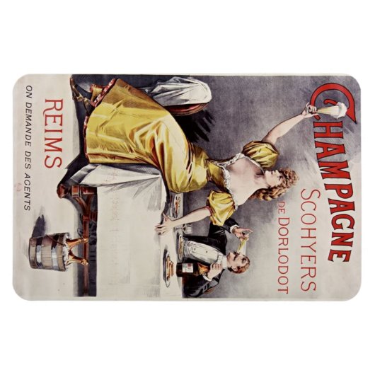 Franse champagnemagnemagneet Magneet (Horizontaal)