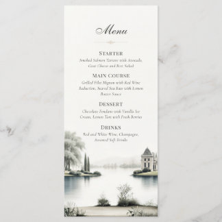 Franse Château Geheime Tuin Bruiloft Menu