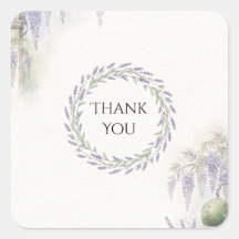 Franse Chateau Wisteria Trouw Vierkante Sticker