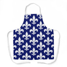Franse Chef Fleur de Lys Blue en White Frankrijk
