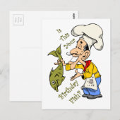 Franse chef-kok ~ Is dit je verjaardagsvis? Briefkaart (Voorkant / Achterkant)