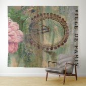 Franse chic, Parijs, rustig, collage, Victoriaans, Wandkleed (In Situ (horizontaal))