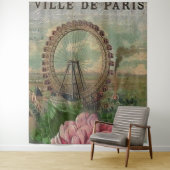 Franse chic, Parijs, rustig, collage, Victoriaans, Wandkleed (In situ)