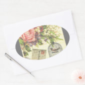Franse Chic Vintage Parijs Sticker (Envelop)