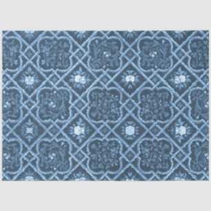 -Franse Chinoiserie Blue Floral-ontbinding Tissuepapier