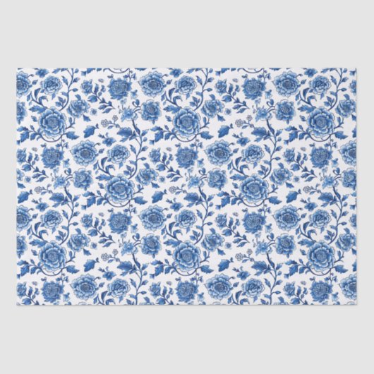 Franse Chinoiserie Floral Tissuepapier (Voorkant)