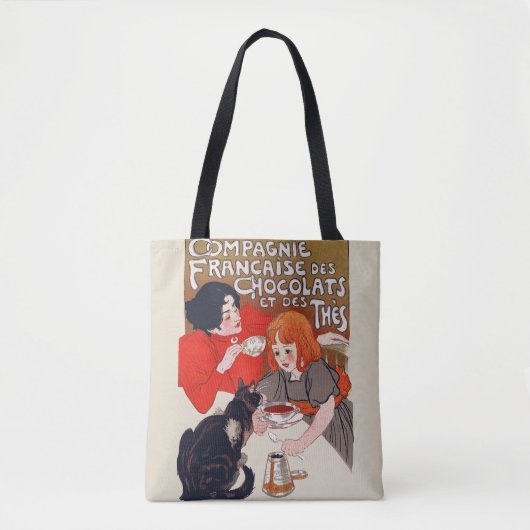 Franse Chocolade Feest Steinlen Kunst Draagtas (Voorkant)