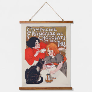 Franse Chocolade Feest Steinlen Kunst Hangend Wandkleed