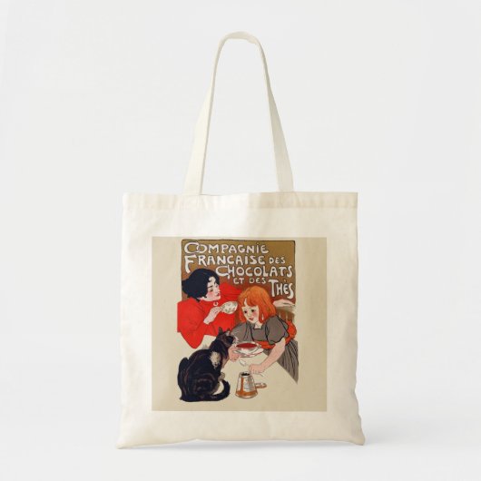 Franse Chocolade Feest Steinlen Kunst Tote Bag (Voorkant)