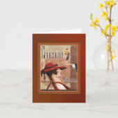 Franse Chocolade Note Kaart (Gele Bloem)