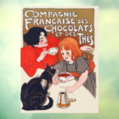 Franse chocolade partij Steinlen Art Raamsticker (Vel 3)