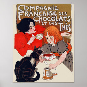 Franse Chocolade Party Poster