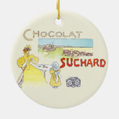 Franse chocolade Victoriaans Snoep Keramisch Ornament (Achterkant)