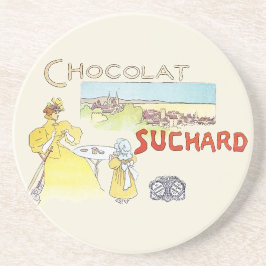 Franse chocolade Victoriaans Snoep Zandsteen Onderzetter (Voorkant)