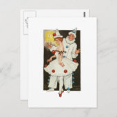 Franse Clowns Briefkaart (Voorkant / Achterkant)